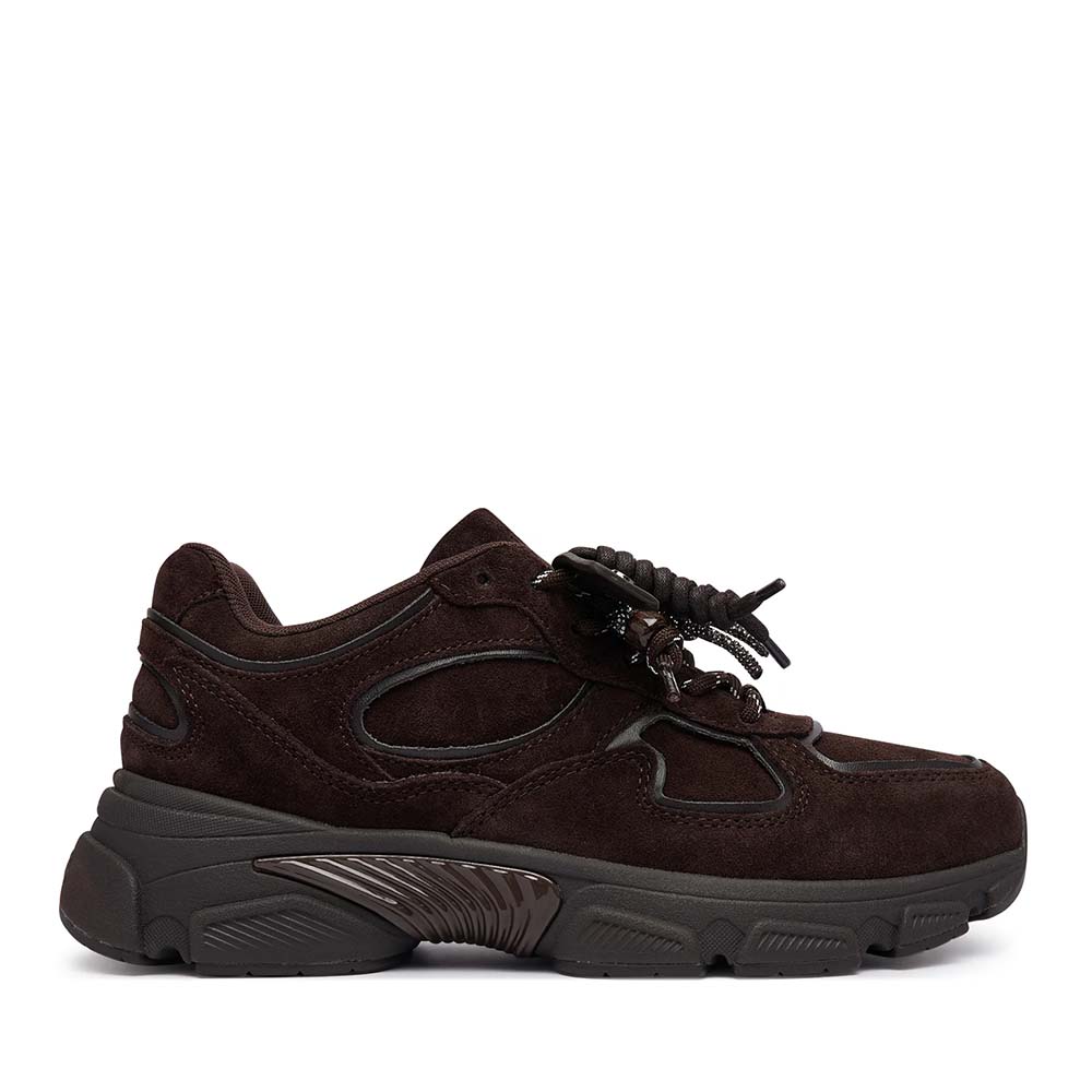 Sneakers femei Guess Irrina maro din piele întoarsă 912DPFLFIRRSUE12VM