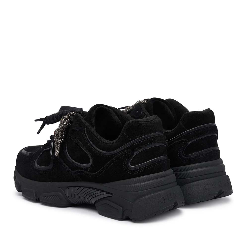 Sneakers femei Guess Irrina negri din piele întoarsă 912DPFLFIRRSUE12VN