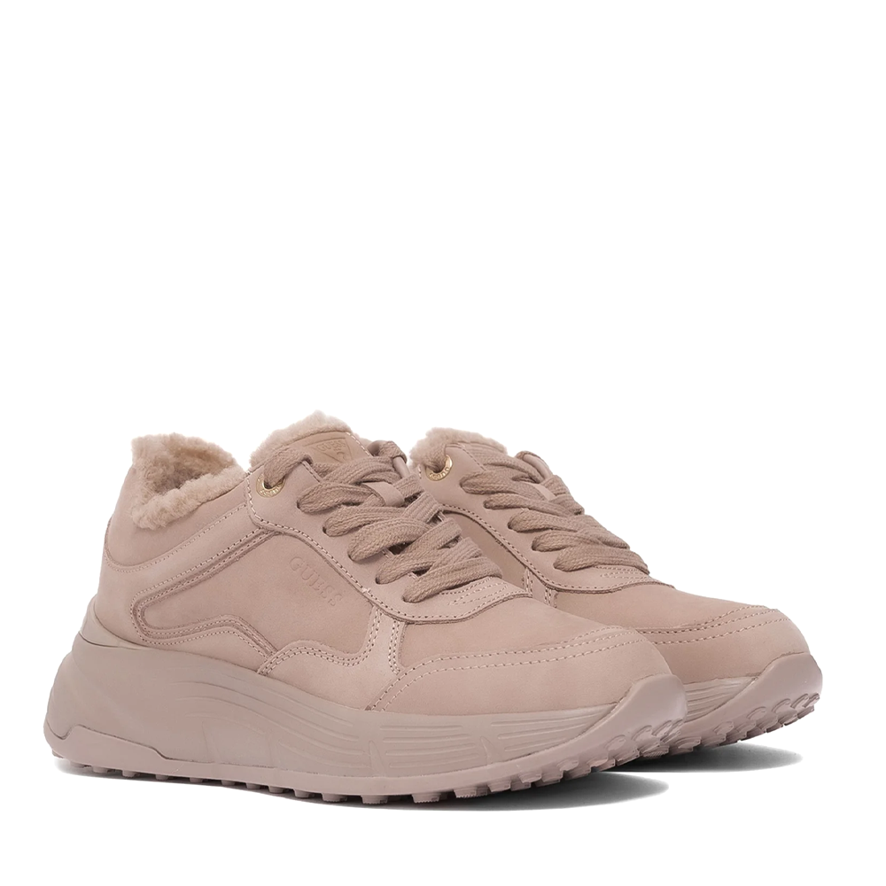 Sneakers high top femei Guess Farrea 2 roz din piele 910DGFLF2RRLEA12VRO - 1 | YEO