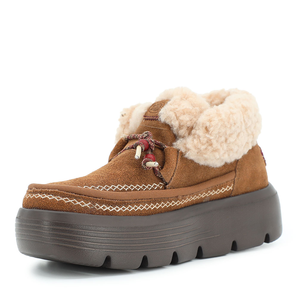 Ghete cu șiret tip mocasini femei Hey Dude Austin Edge Lounge Suede  maro 3092DG45638VM