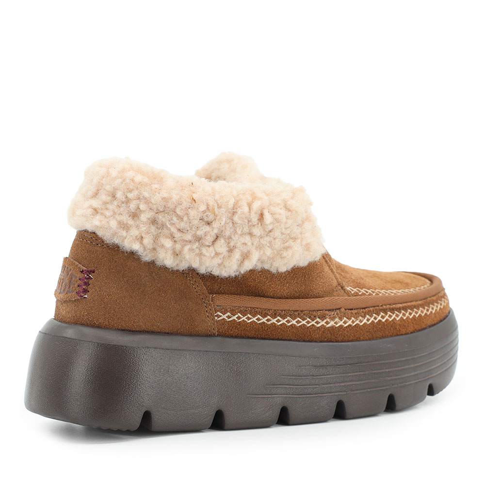 Ghete cu șiret tip mocasini femei Hey Dude Austin Edge Lounge Suede  maro 3092DG45638VM