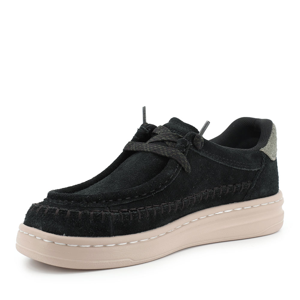 Mocasini ușori femei Hey Dude Harper Moc Crafted Suede negri 3092DM45619VN