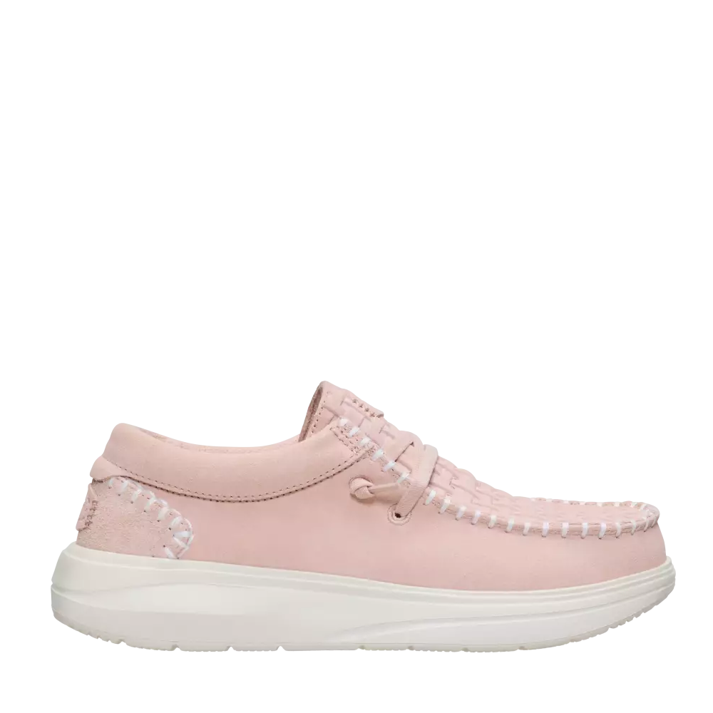 Mocasini usori femei Hey Dude Wendy Comf Suede roz din piele intoarsa 3091DPF45213VRO