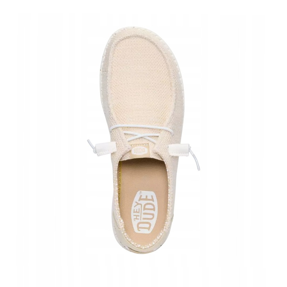 Mocasini ușori femei HeyDude Wendy Stretch Sox bej 3091DM41878BE