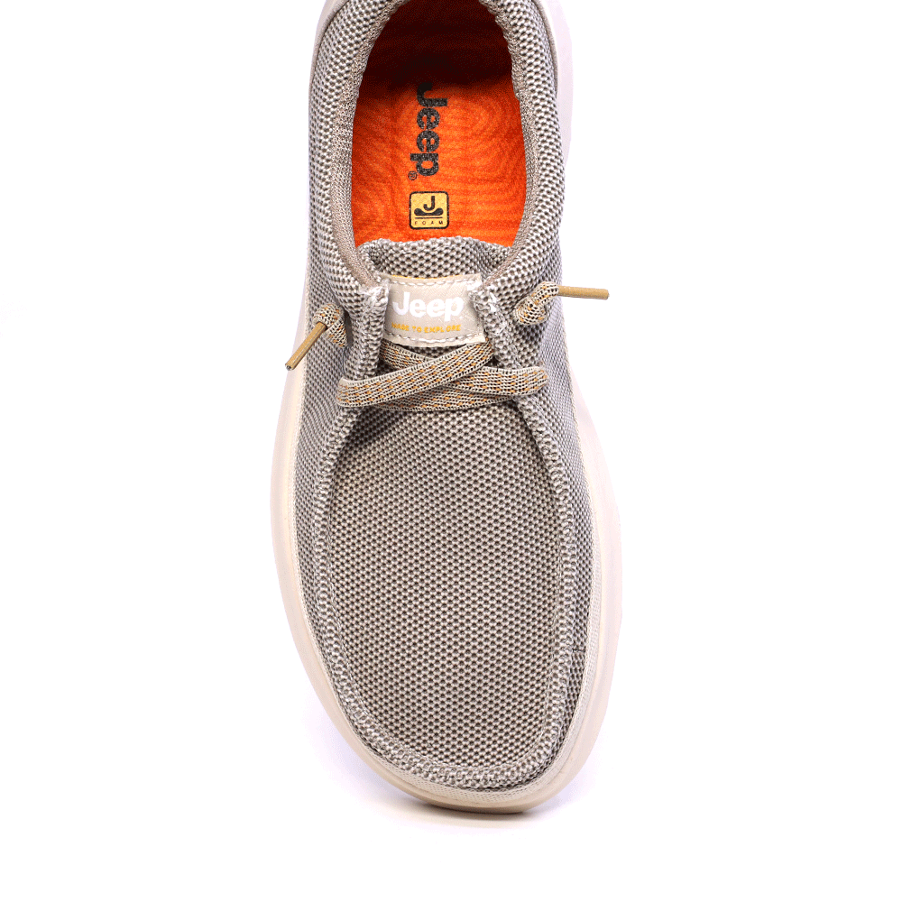 Jeep Mocasini ușori bărbați KAUAI WALLABEE KNIT bej din textil