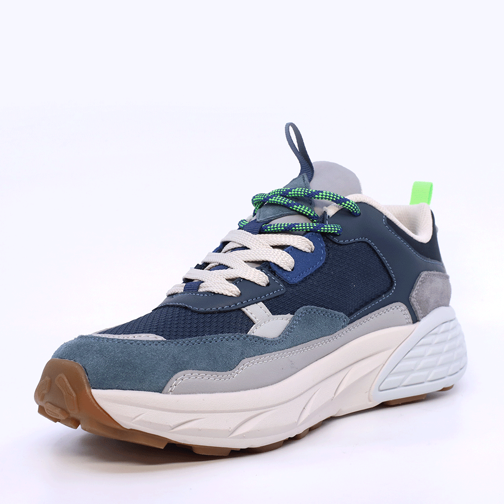 Sneakers bărbați Jeep bleumarin din piele întoarsă și textil 3959BP51091VBL