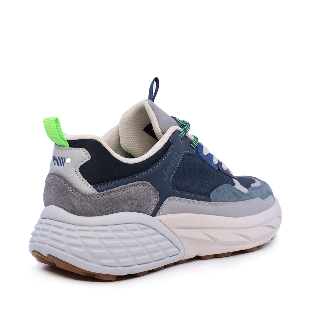 Sneakers bărbați Jeep bleumarin din piele întoarsă și textil 3959BP51091VBL