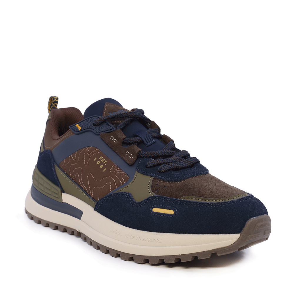 Sneakers bărbați Jeep bleumarin  din piele întoarsă și textil 3950BP52080VBL - 1 | YEO