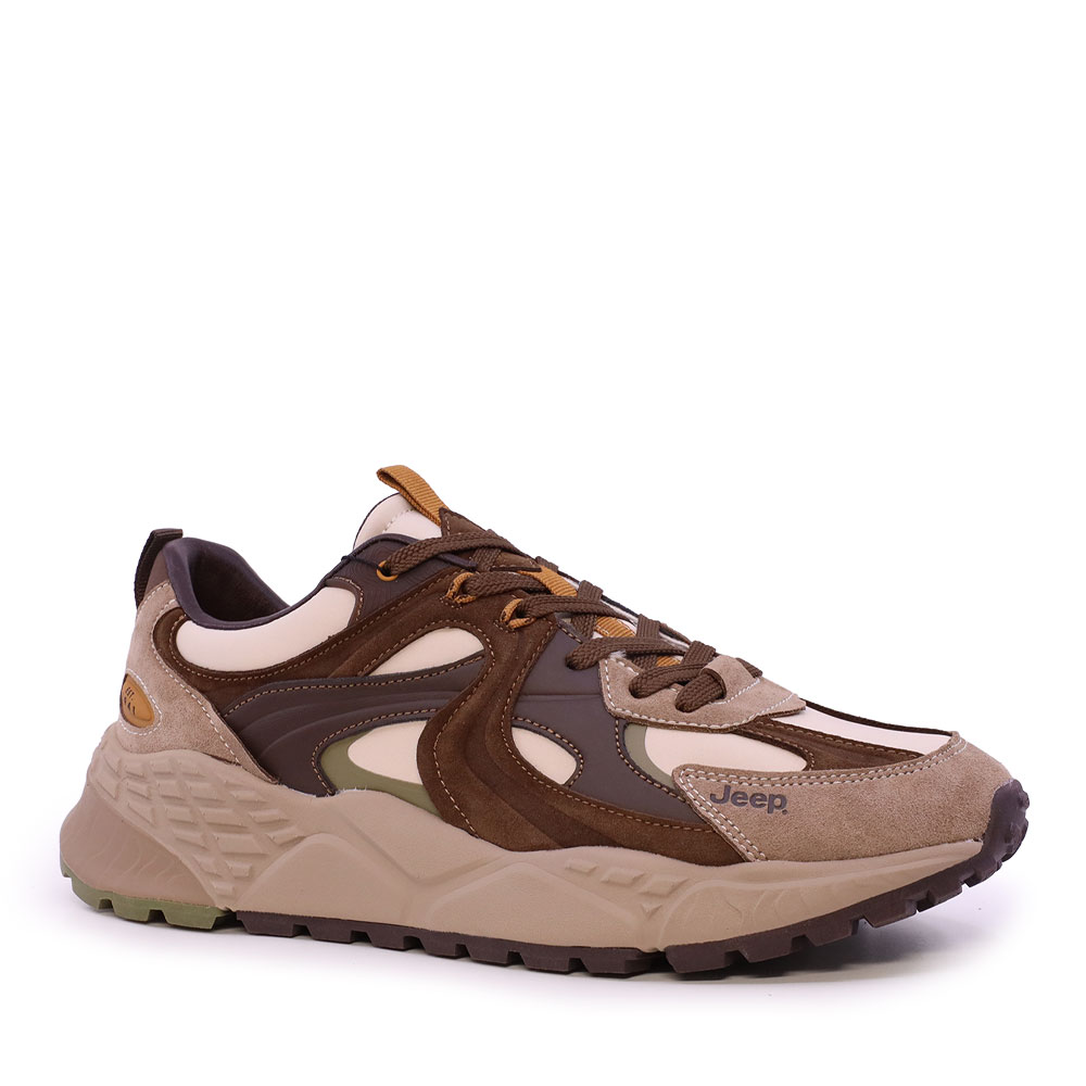 Sneakers bărbați Jeep Crossy bej cu maro 3952BP62110VBE — imaginea 2