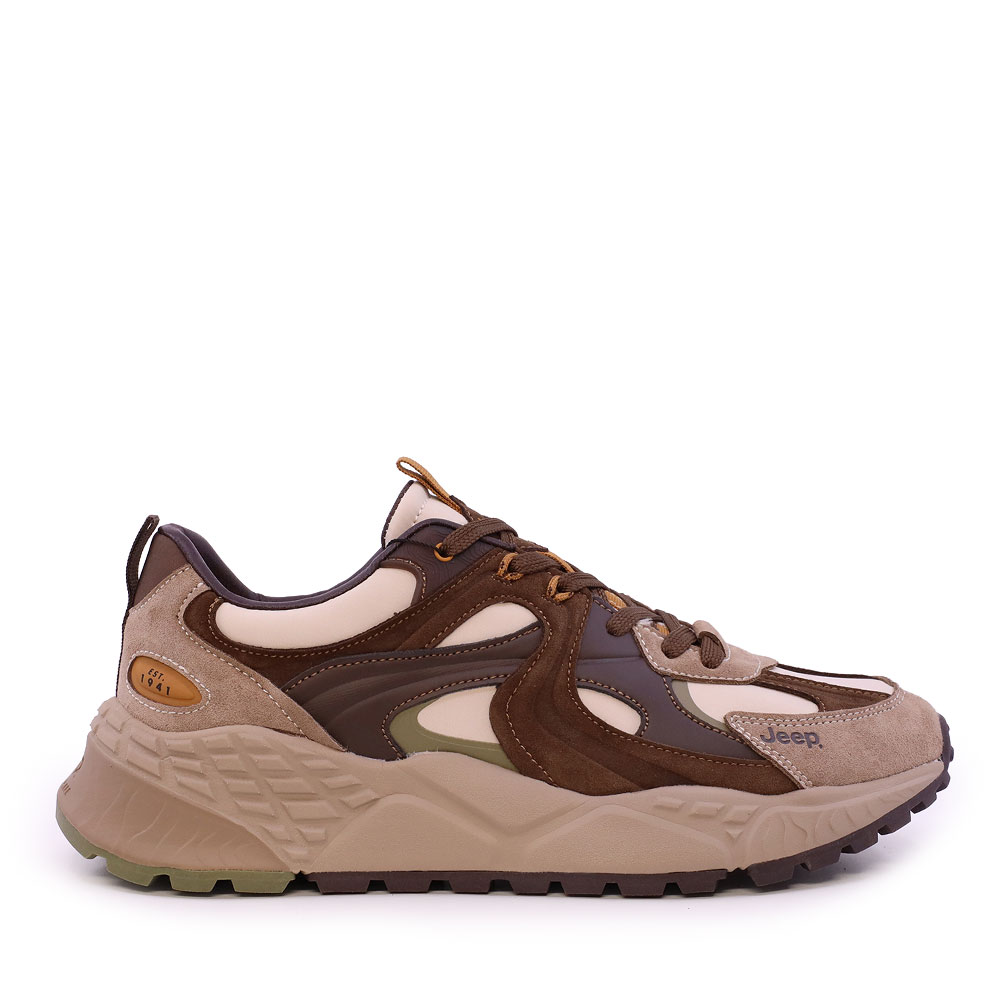 Sneakers bărbați Jeep Crossy bej cu maro 3952BP62110VBE