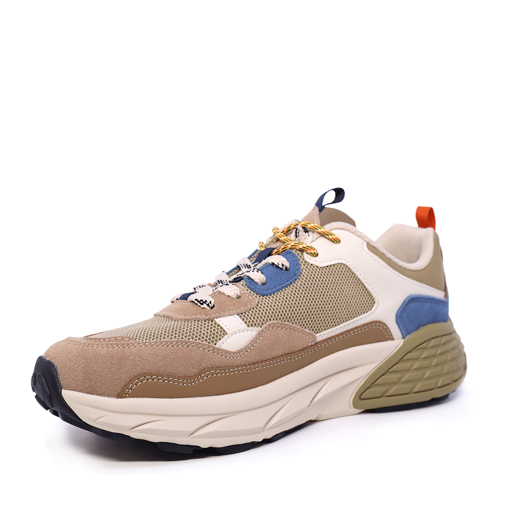 Sneakers bărbați Jeep taupe din piele întoarsă și textil 3951BP61004BE