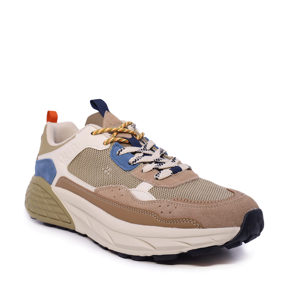 Sneakers bărbați Jeep taupe din piele întoarsă și textil 3951BP61004BE - imagine 2