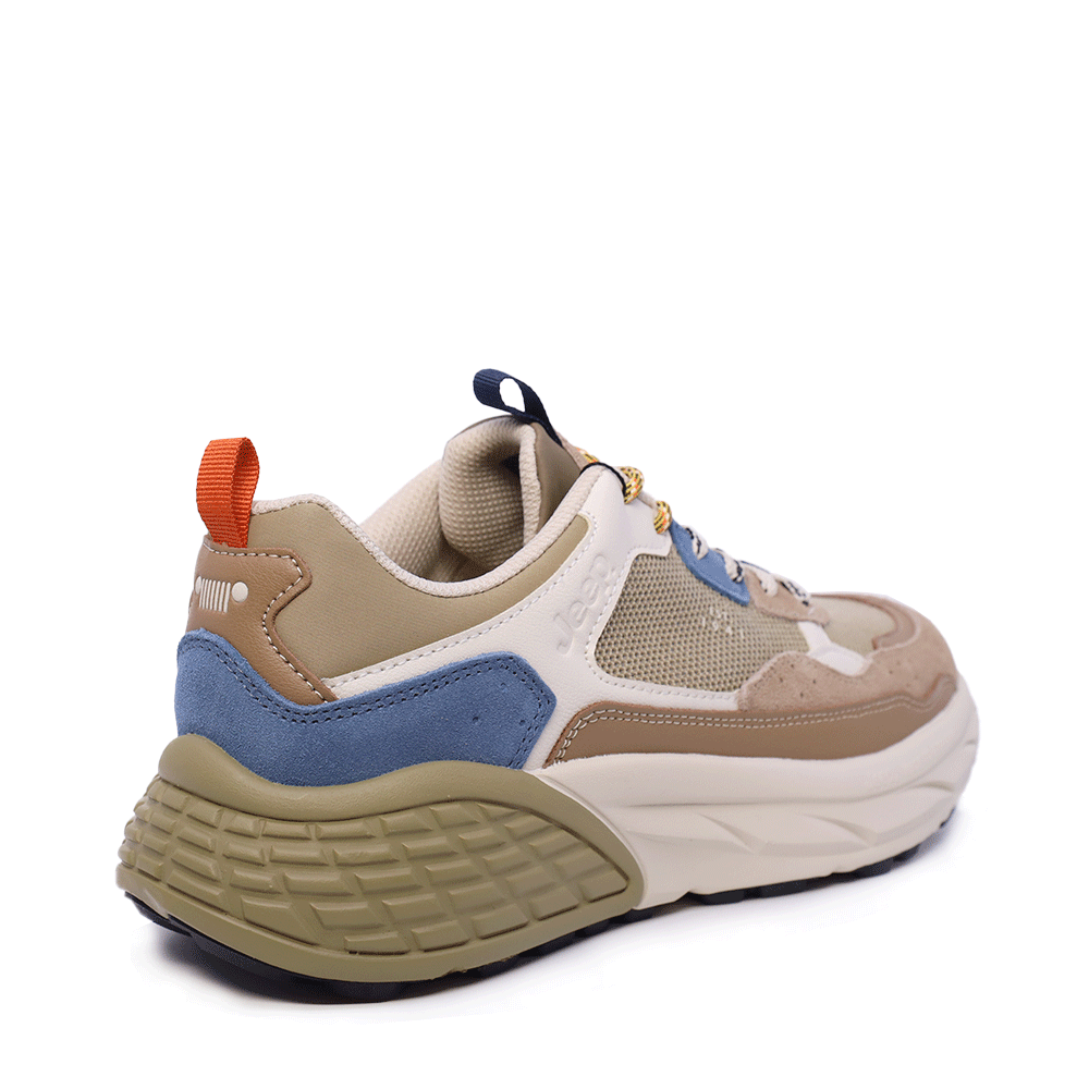 Sneakers bărbați Jeep taupe din piele întoarsă și textil 3951BP61004BE