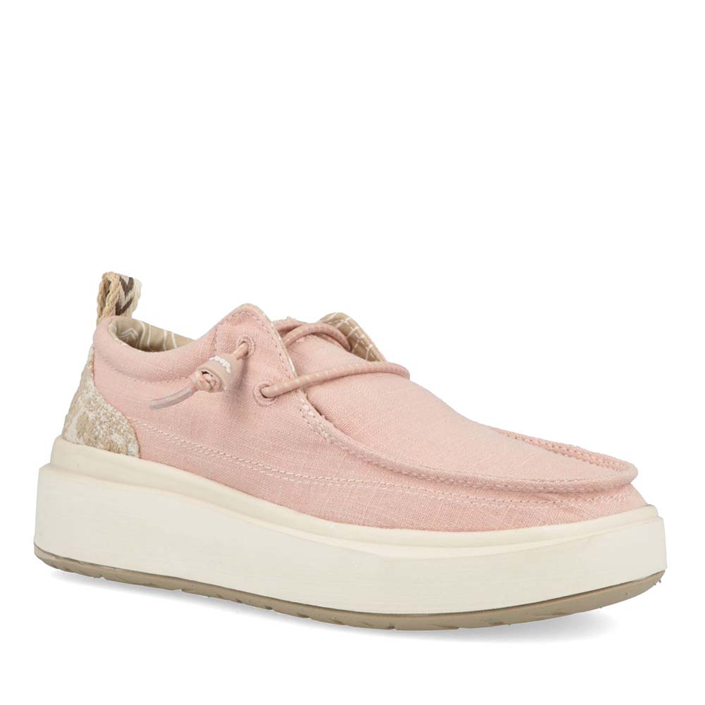 Mocasini ușori FEMEI Jeep Nature Wallabee roz din textil 3951DM61530RO - imagine 2