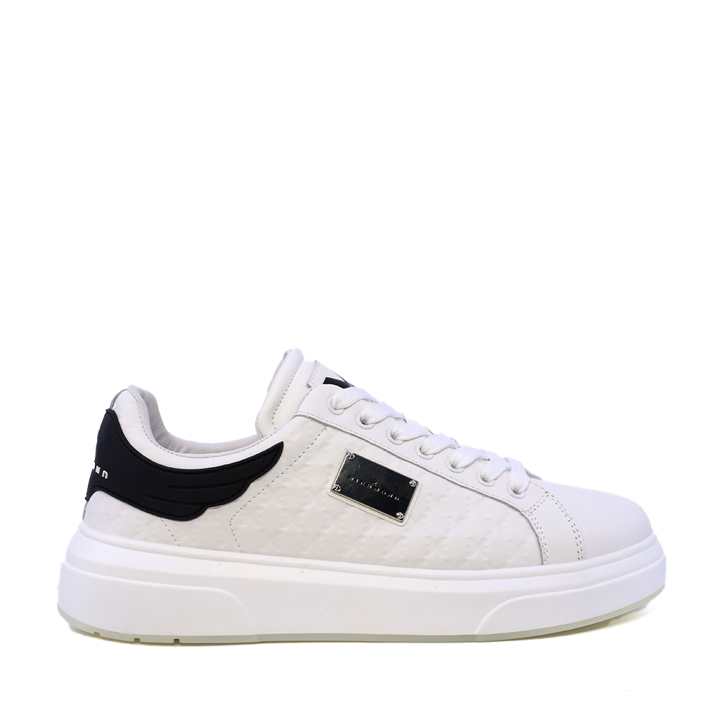 Pantofi barbati JOHN RICHMOND albi din piele cu logo metalic 2260BP29105A