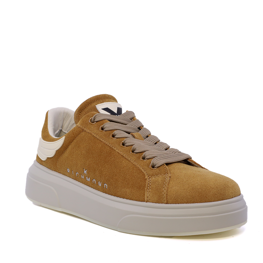 Pantofi bărbați JOHN RICHMOND cognac din piele întoarsă cu logo 2260BP29100VCO - 1 | YEO