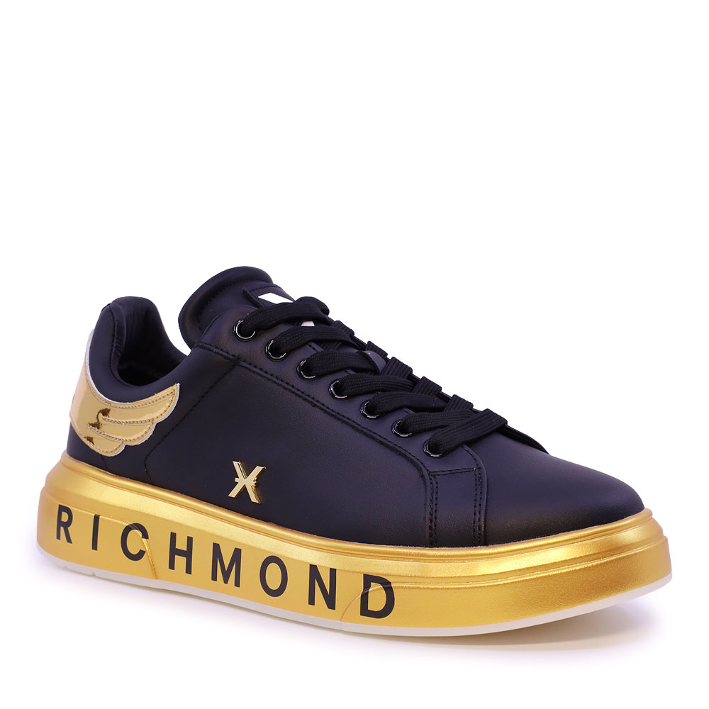 Pantofi bărbați JOHN RICHMOND JR OneMan negri cu auriu 2262BP32403NAU — imaginea 2