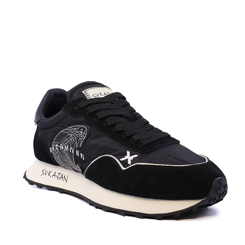 Pantofi bărbați JOHN RICHMOND negri din piele și textil 2260BP29119N - 1 | YEO