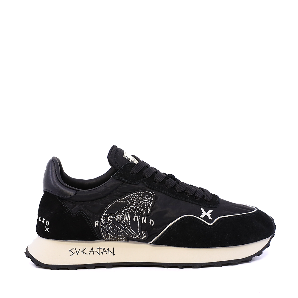 Pantofi barbati JOHN RICHMOND negri din piele si textil 2260BP29119N