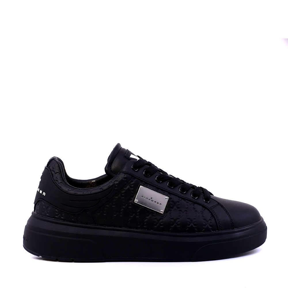 Pantofi barbati JOHN RICHMOND negridin piele cu logo metalic 2260BP29105N