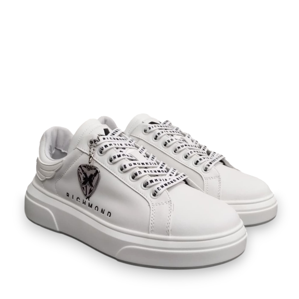 Pantofi femei JOHN RICHMOND albi din piele cu logo 2260DP29000A - 1 | YEO