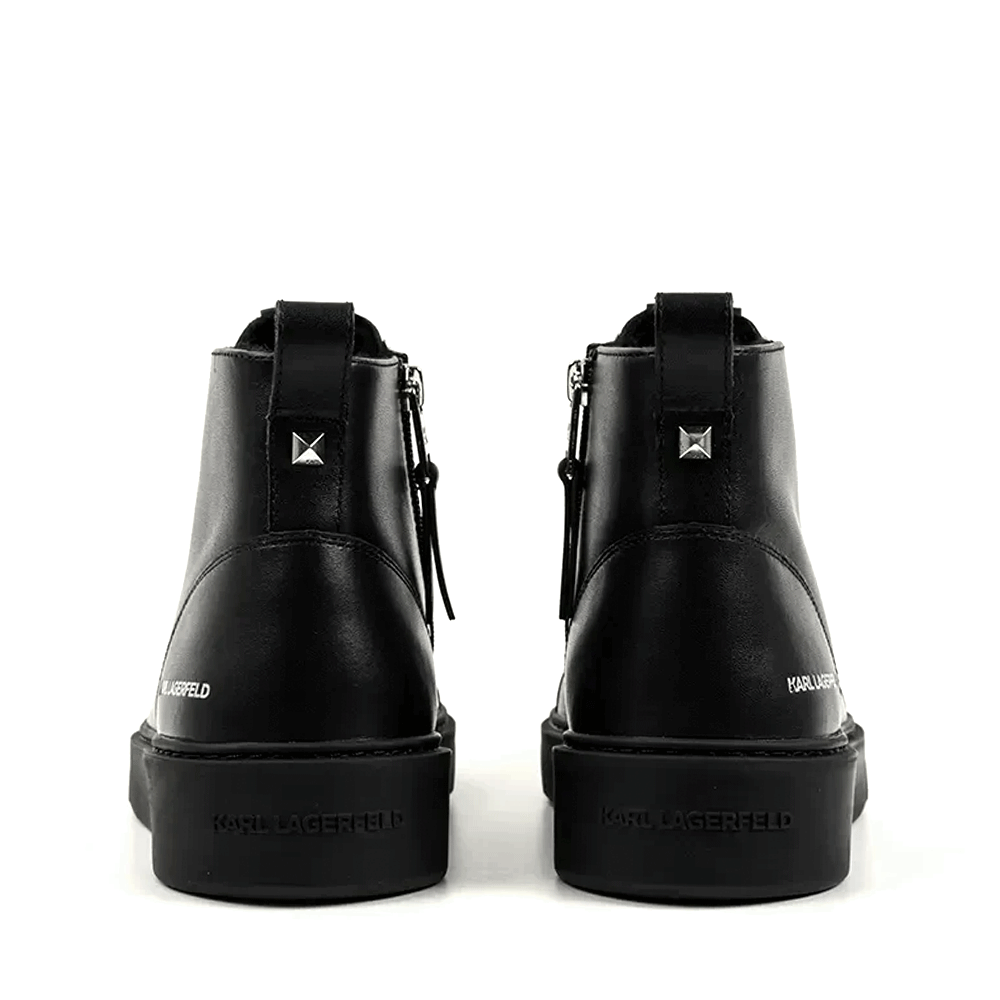 Sneakers high top bărbați Karl Lagerfeld Flint II negri din piele 2050BG53354N