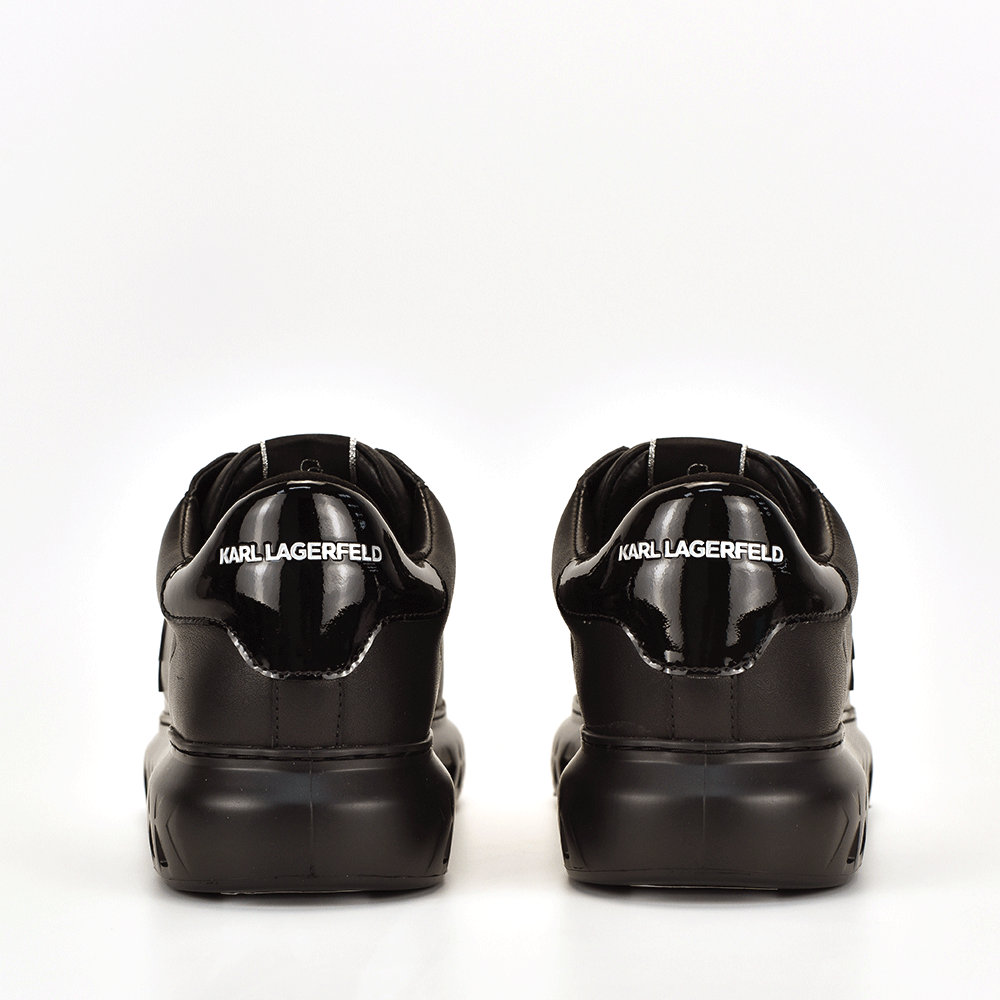 Sneakers bărbați Karl Lagerfeld Kapri Kite Karl NFT negri din piele naturală 2058BP54530N