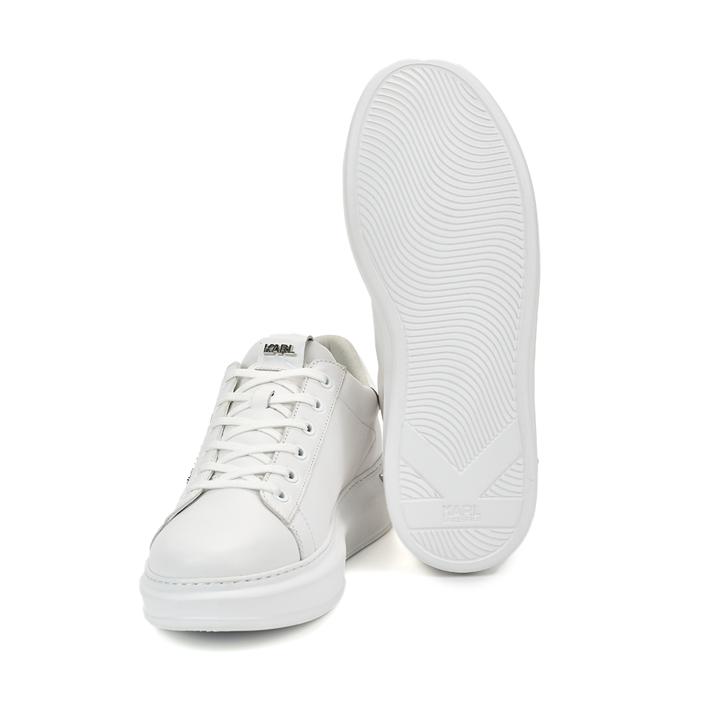 Sneakers bărbați Karl Lagerfeld Kapri Mens Studebakker Lo albi din piele naturală 2058BP52574AA