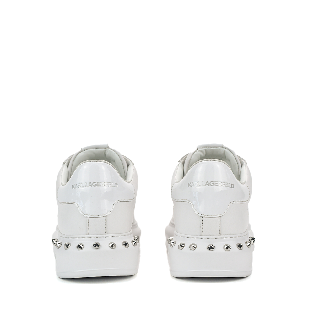 Sneakers bărbați Karl Lagerfeld Kapri Mens Studebakker Lo albi din piele naturală 2058BP52574AA