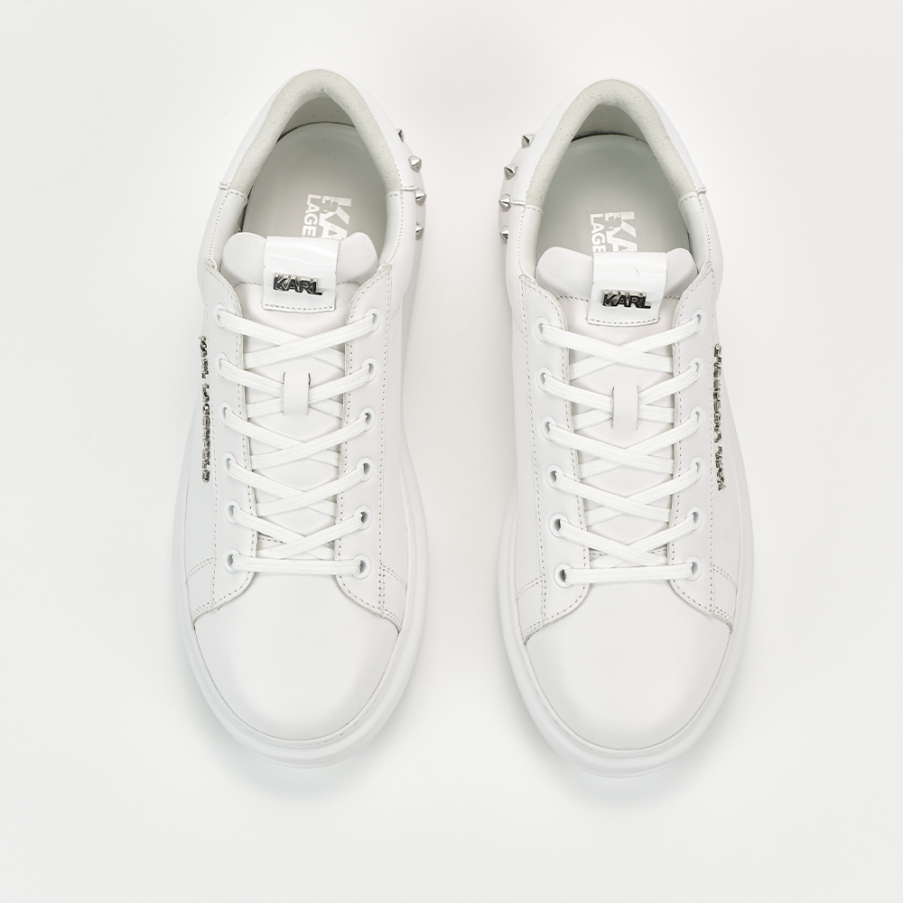 Sneakers bărbați Karl Lagerfeld Kapri Mens Studebakker Lo albi din piele naturală 2058BP52574AA