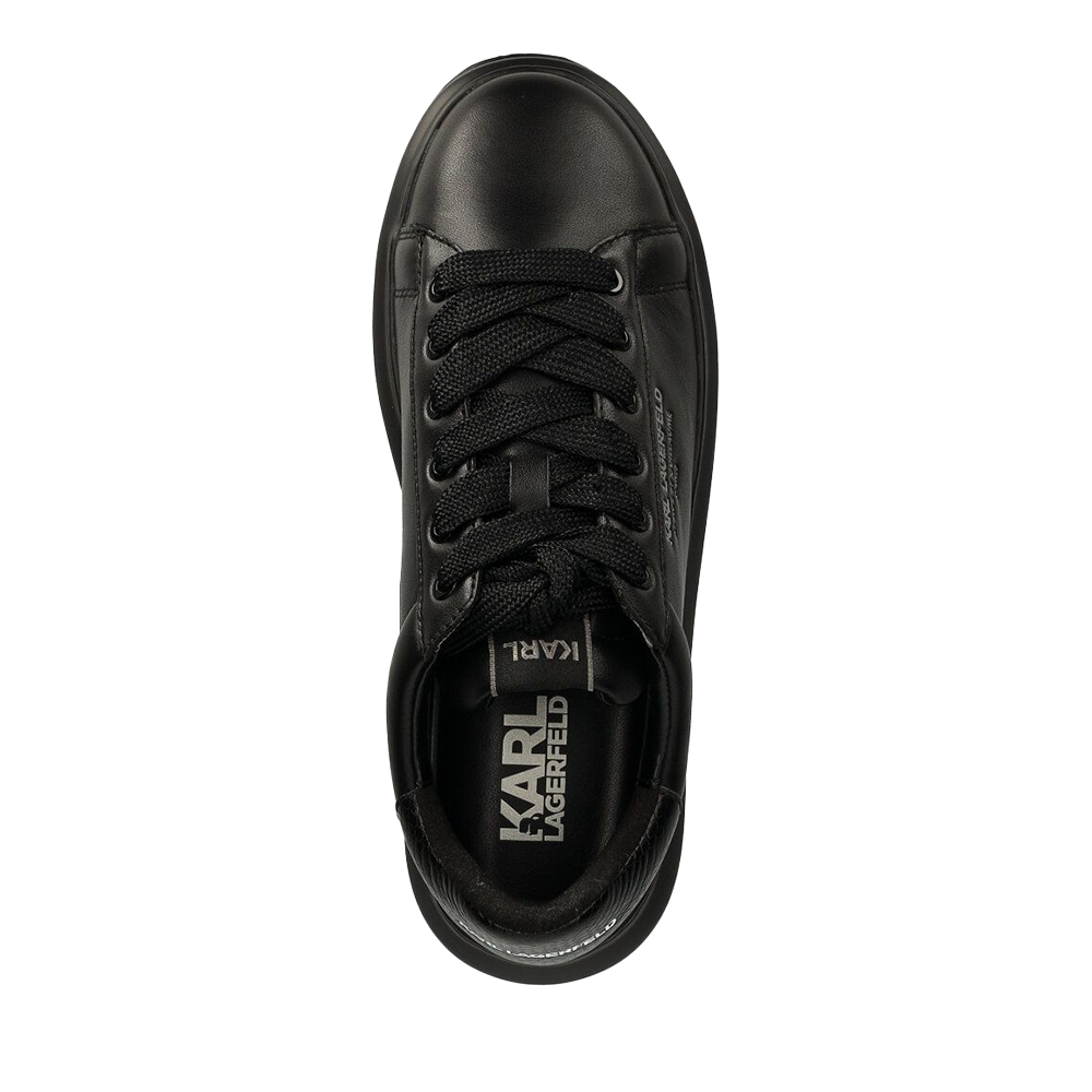 Sneakers bărbați Karl Lagerfeld Kapri Python Tab negri din piele 2058BP52584N