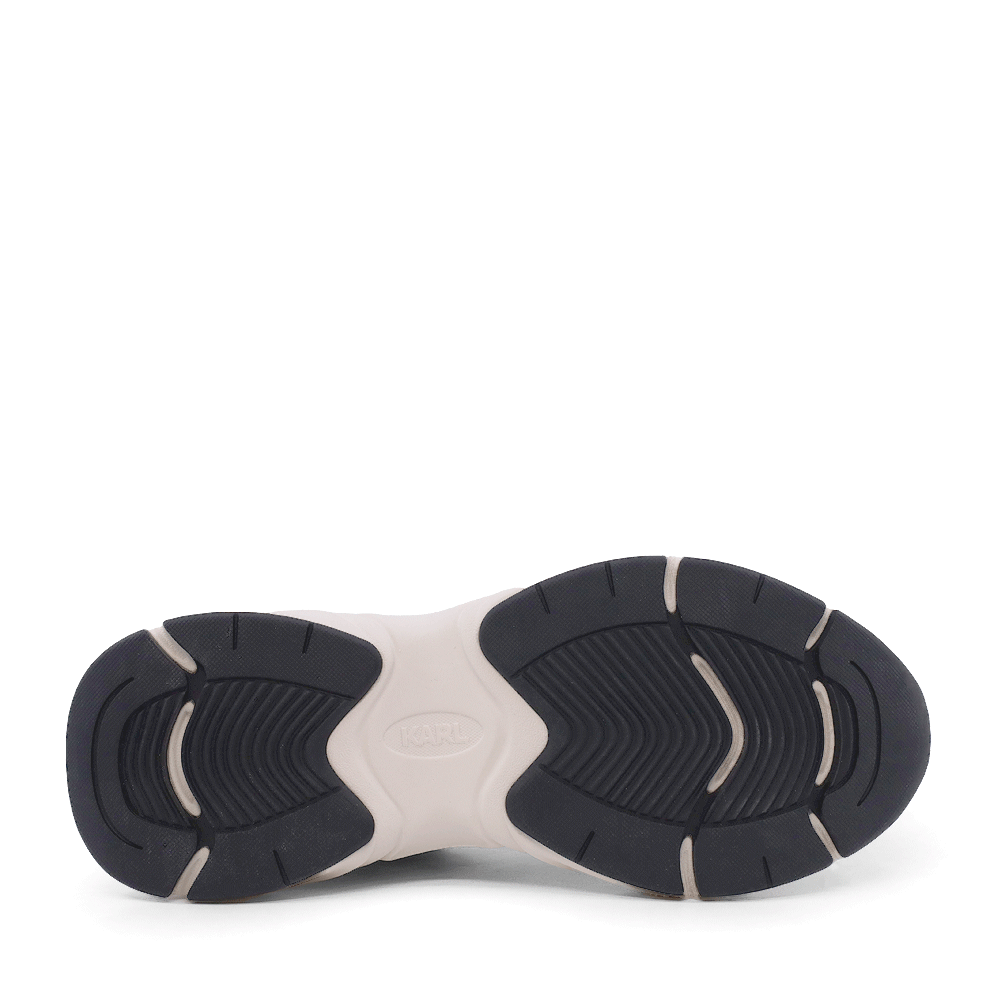 Sneakers bărbați Karl Lagerfeld KOMET Mesh Mix Lo Runner albi din piele 2057BP56524A