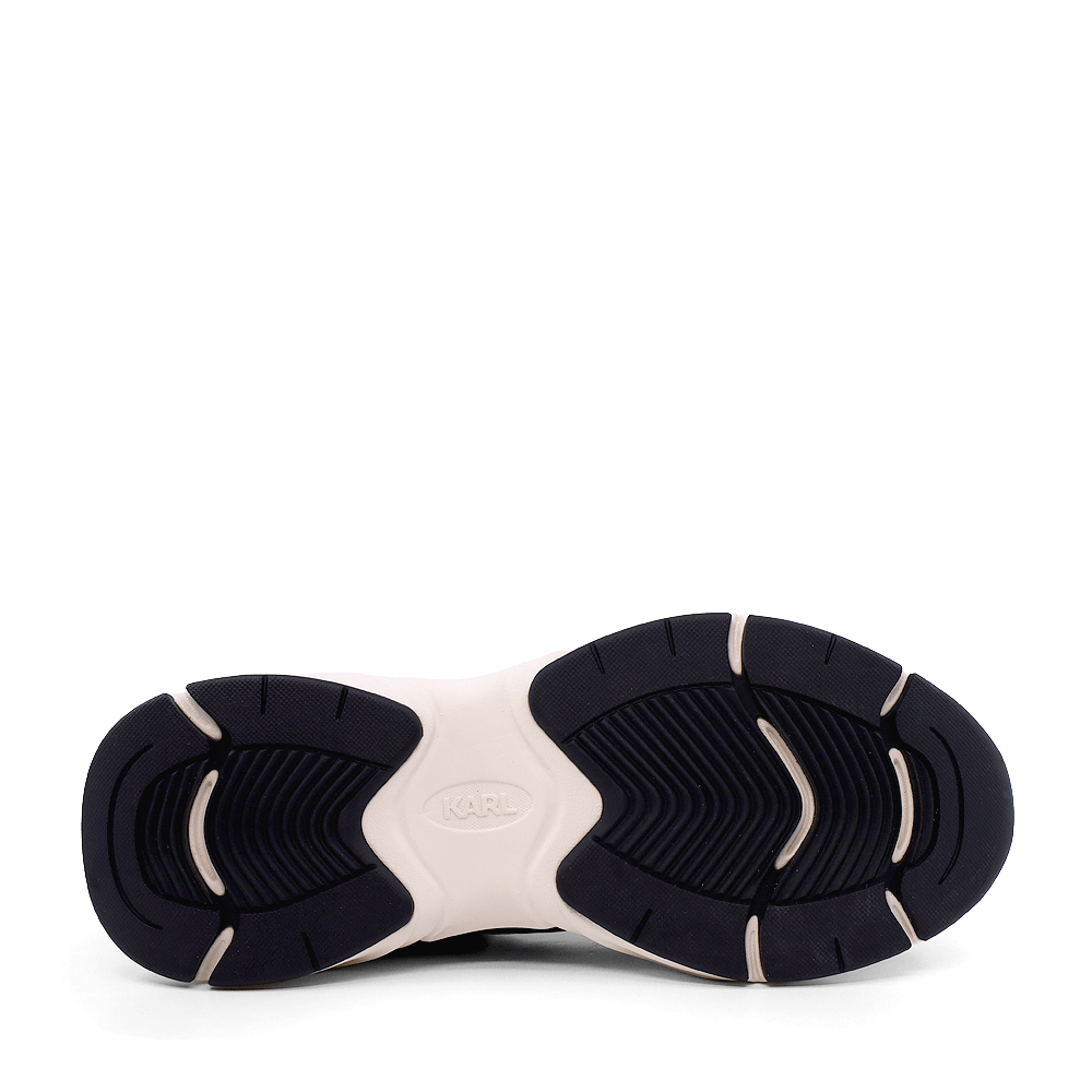Sneakers bărbați Karl Lagerfeld KOMET Mesh Mix Lo Runner negri din piele 2057BP56524N 