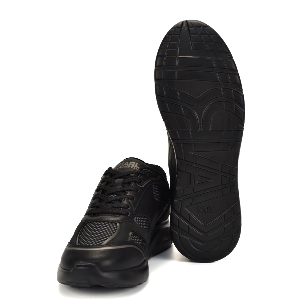 Sneakers bărbați Karl Lagerfeld Mesh Mix negridin piele și textil 2058BP53620N