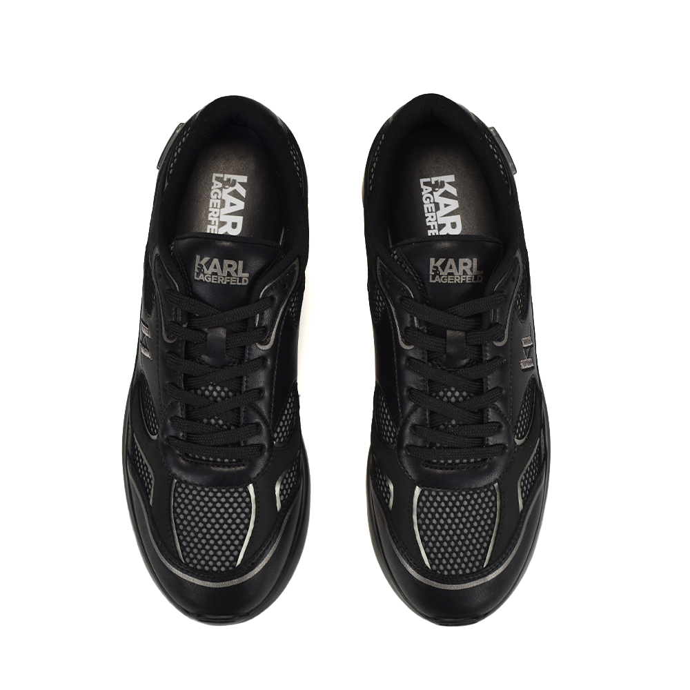Sneakers bărbați Karl Lagerfeld Mesh Mix negridin piele și textil 2058BP53620N