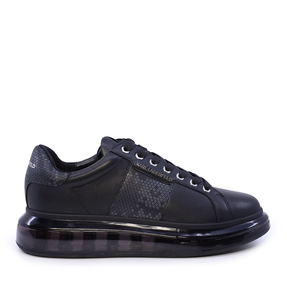 Adidasi barbati Karl Lagerfeld KAPRI KUSHION Python Band Lo Lace negri din piele 2052BP52684N