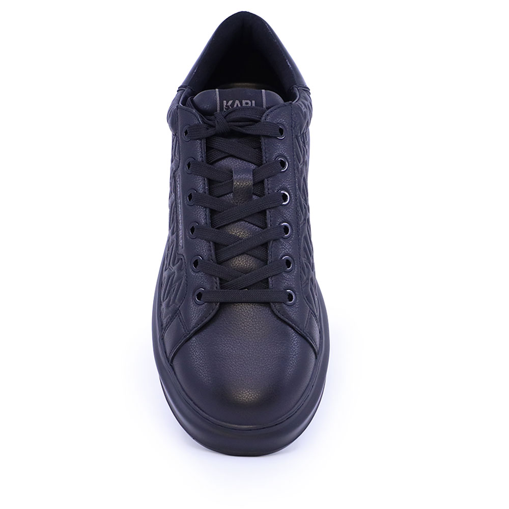 Sneakers bărbați Karl Lagerfeld Kapri Mens Monogram negri din piele 2052BP52549N