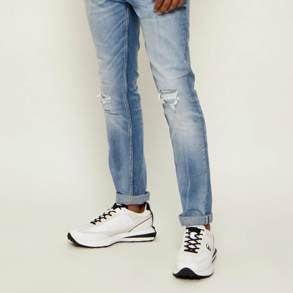Sneakers bărbați Karl Lagerfeld Zone NFT Lo Lace Mix albi din piele 2051BP53930A - imagine 2