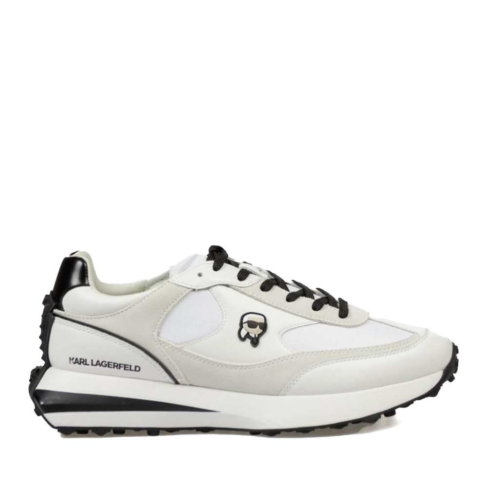Adidasi barbati Karl Lagerfeld Zone NFT Lo Lace Mix albi din piele 2051BP53930A