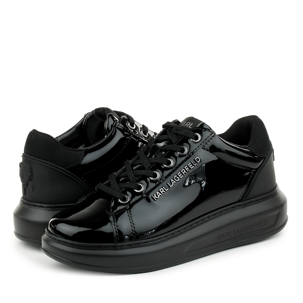 Sneakers femei Karl Lagerfeld Kapri Karl NFT negri din piele lăcuită 2050DP62525LN - 1 | YEO