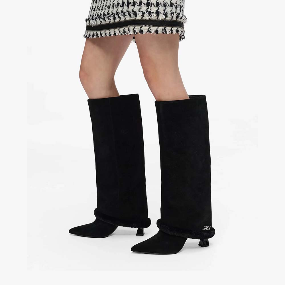 Cizme femei Karl Lagerfeld Debutante Winter Fold negre 2052DC32082VN