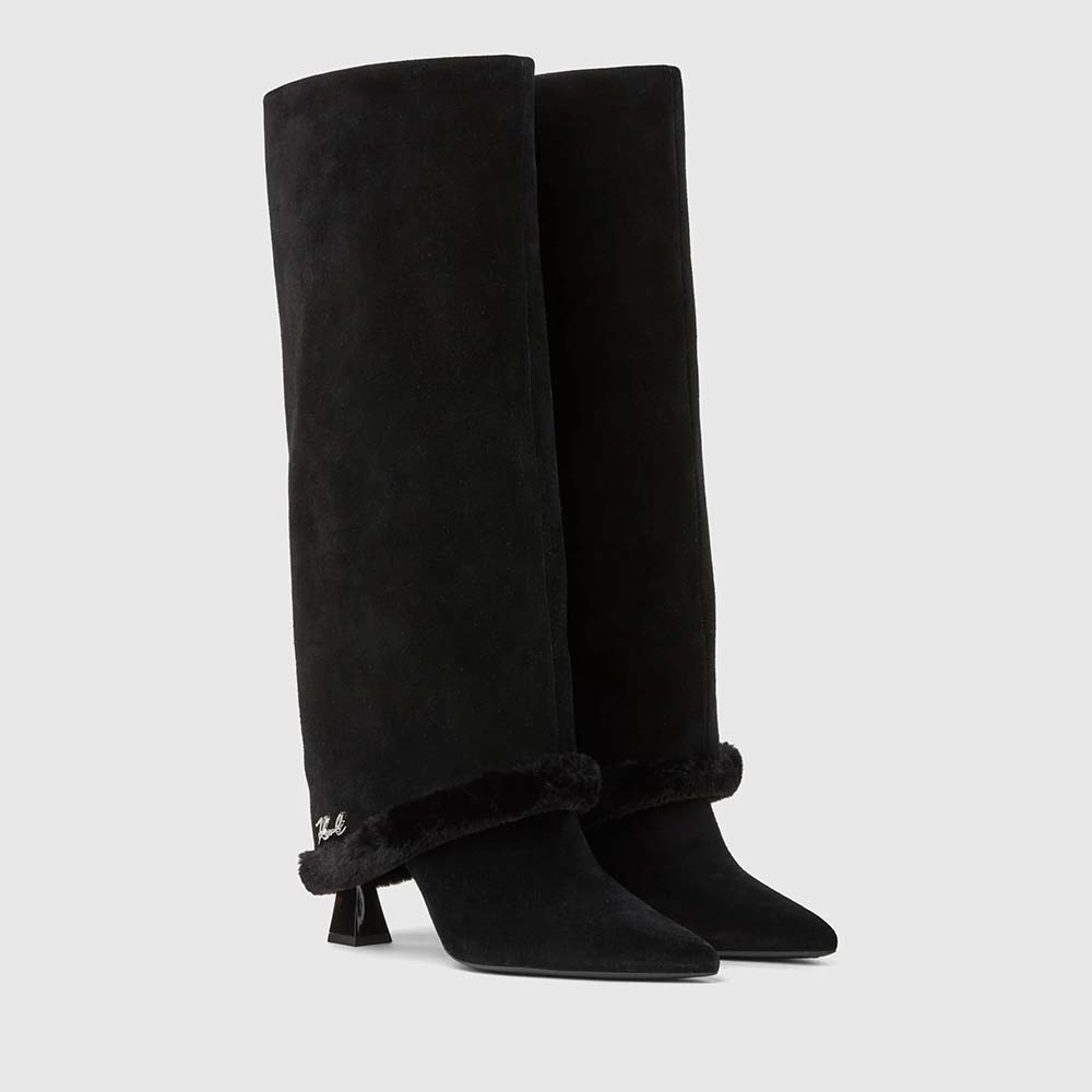 Cizme femei Karl Lagerfeld Debutante Winter Fold negre 2052DC32082VN