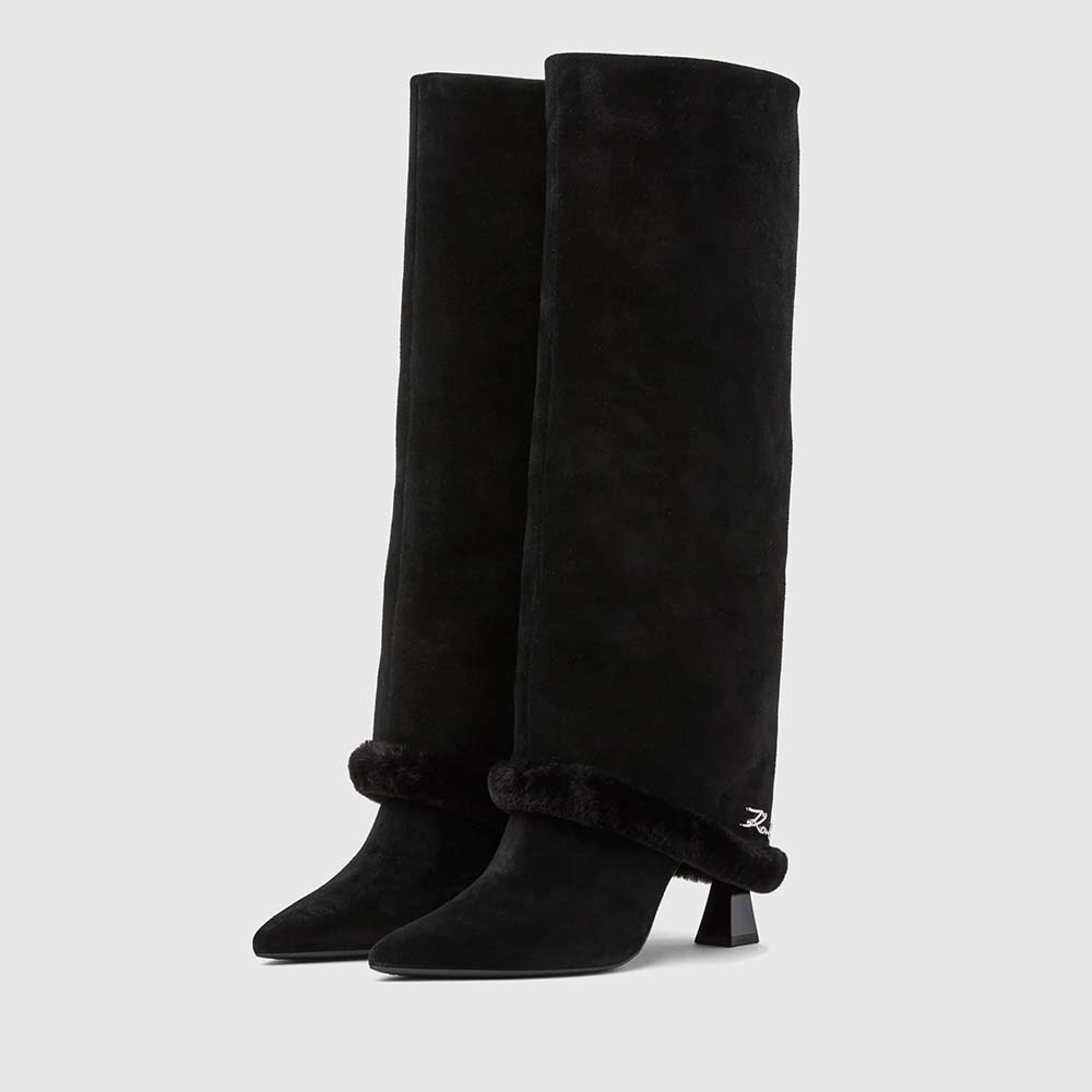 Cizme femei Karl Lagerfeld Debutante Winter Fold negre 2052DC32082VN