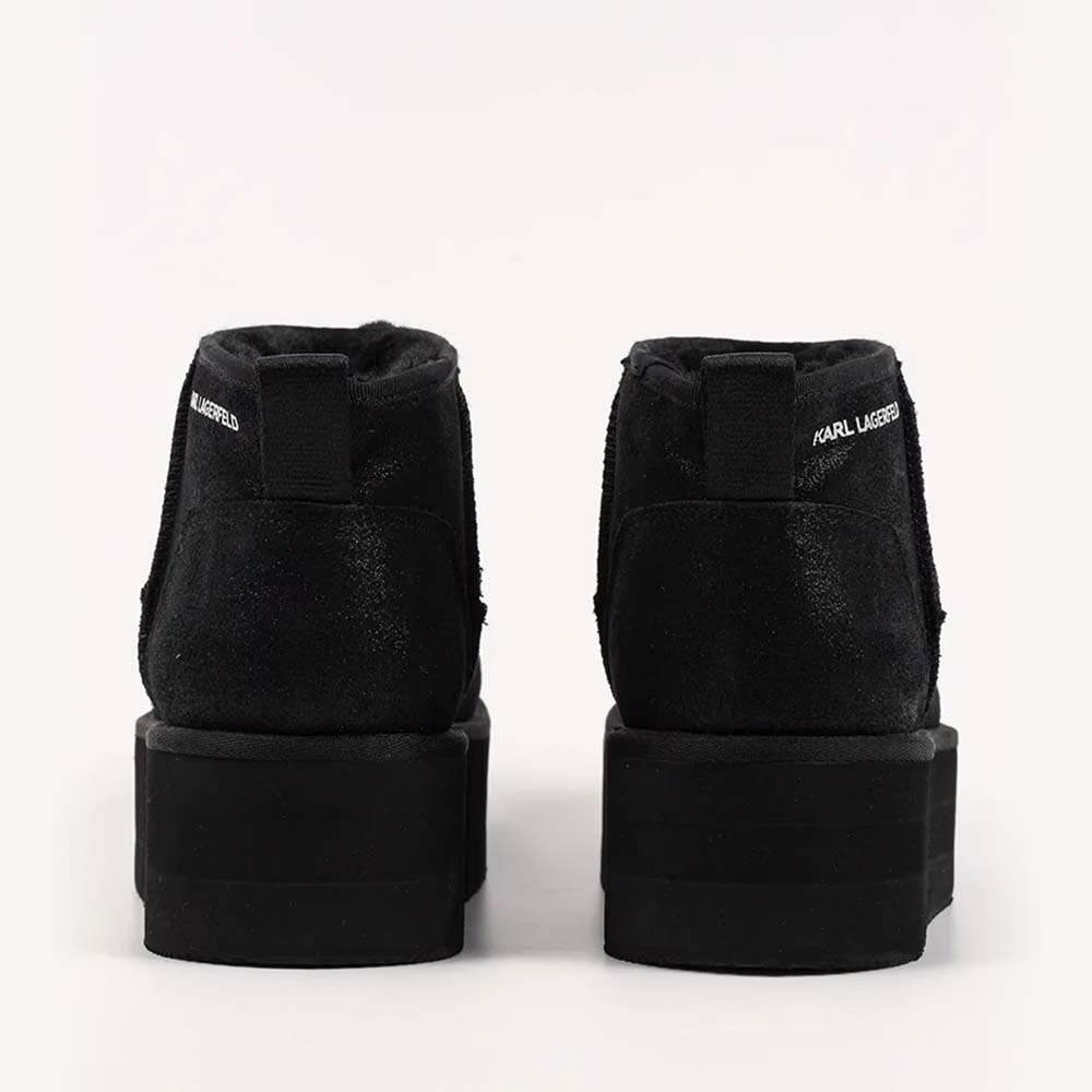 Ghete femei Karl Lagerfeld Thermo Lo negre din piele întoarsă 2050DG48523N