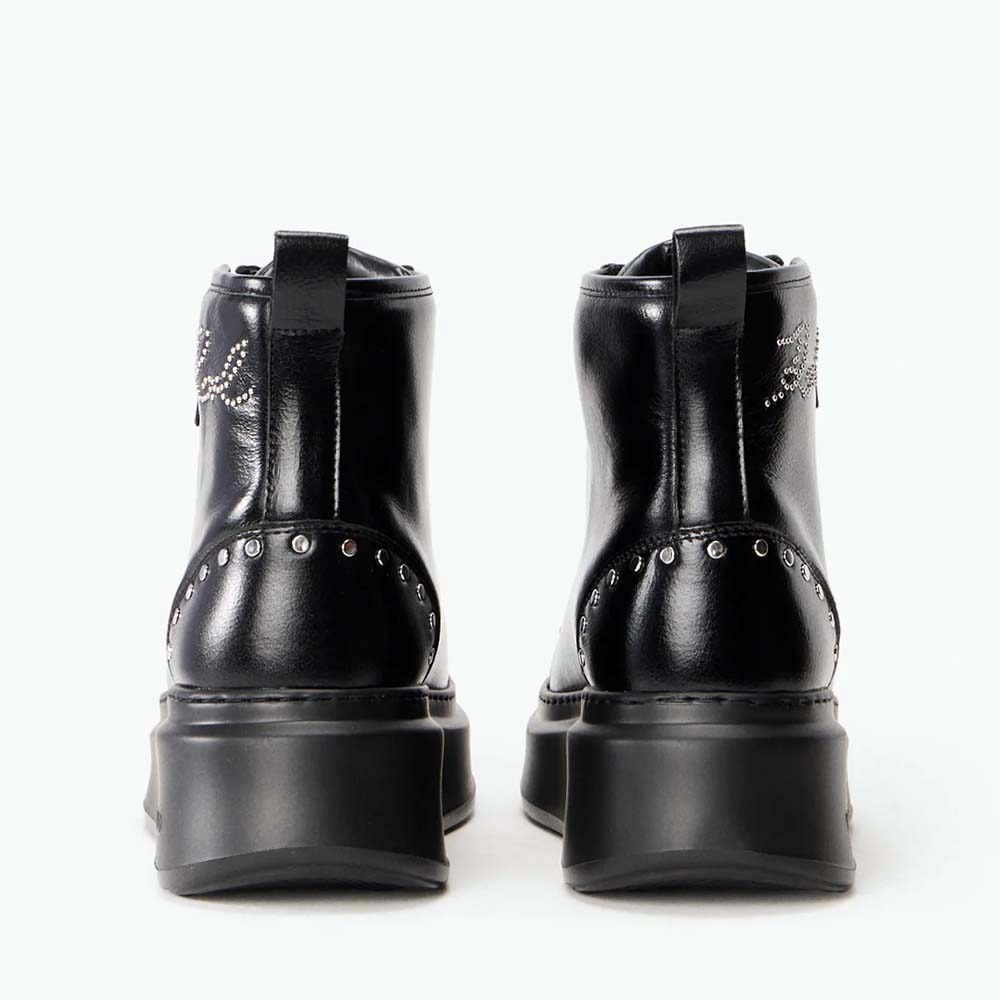 Sneakers high top femei Karl Lagerfeld Anakapri Signia negri din piele 2050DG63534N