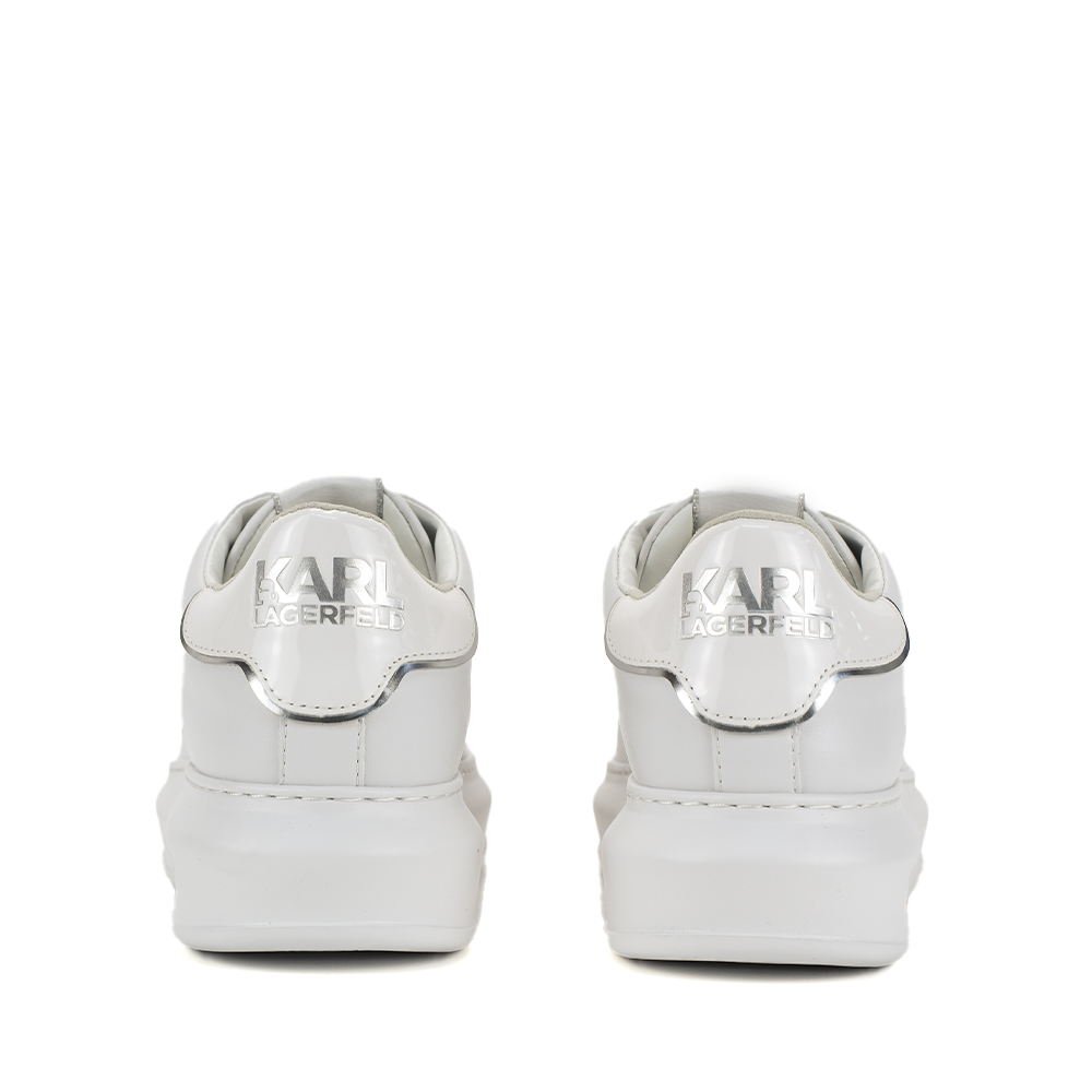 Sneaker Karl Lagerfeld Kapri Metal Maison Glitter albi din piele 2058DP62539A