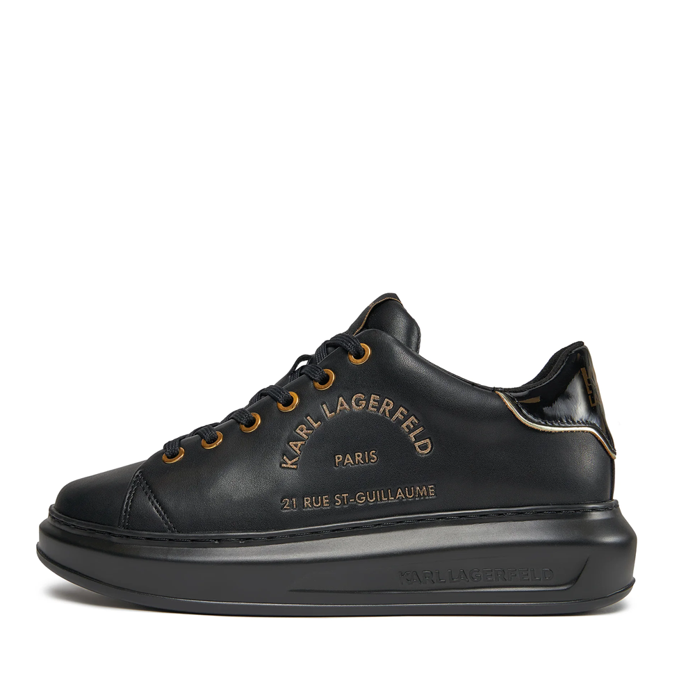 Sneaker Karl Lagerfeld Kapri Metal Maison Glitter negri din piele 2058DP62539N