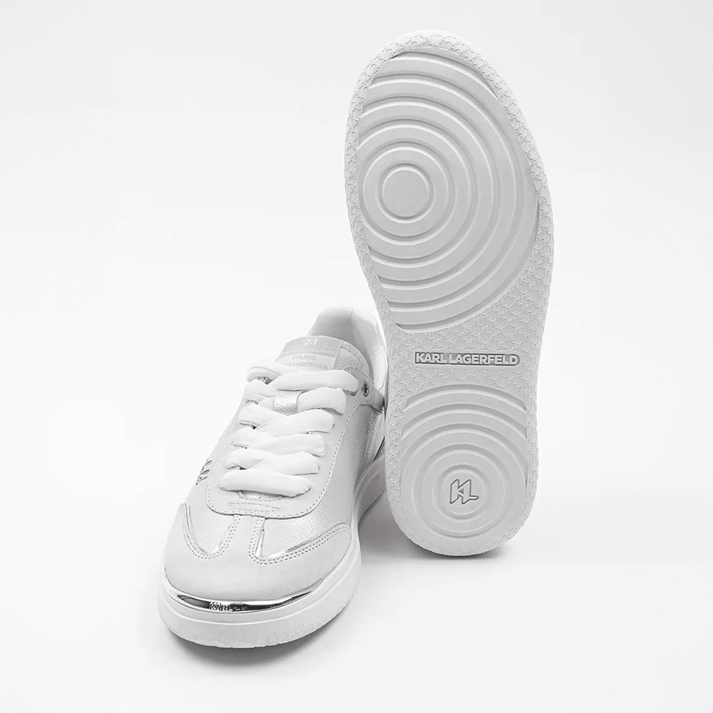 Sneakers femei Karl Lagerfeld Atlas Hotel Kapri Lo Lace albi din piele 2059DP63822A