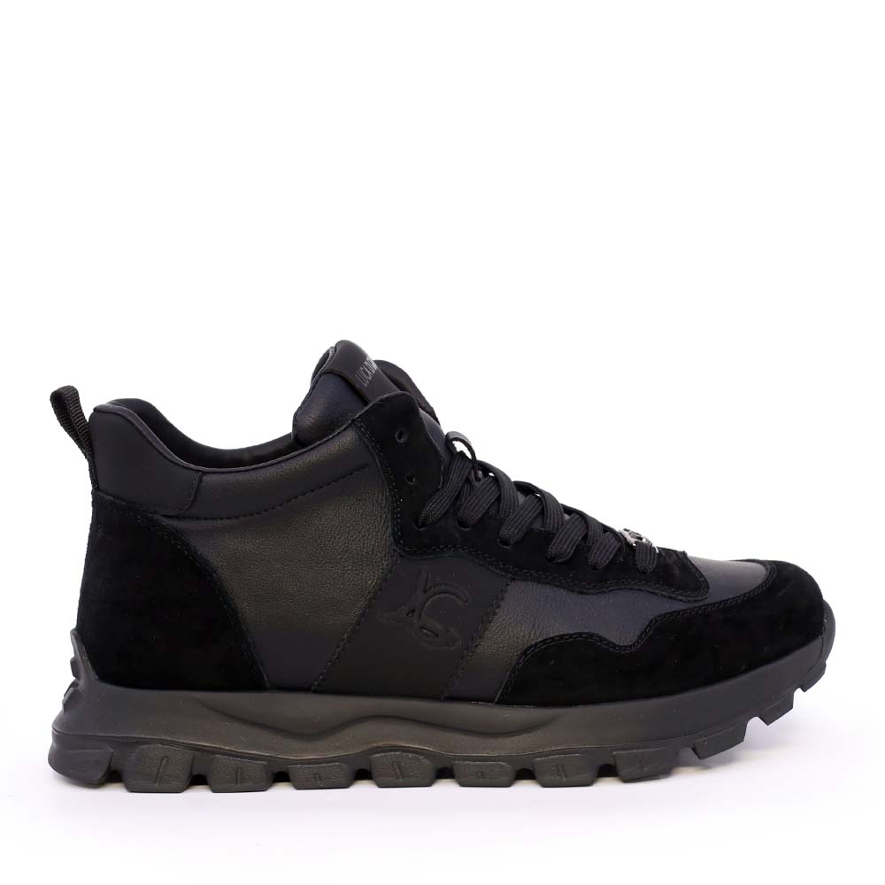 Sneakers high top  bărbați Luca di Gioia negri din piele 3910BG032N