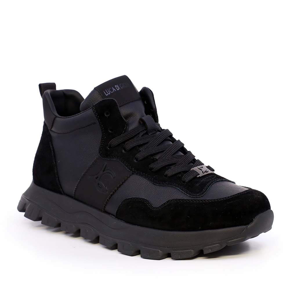 Sneakers high top  bărbați Luca di Gioia negri din piele 3910BG032N - 1 | YEO